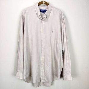 POLO Ralph Lauren Tan beige long sleeve button up